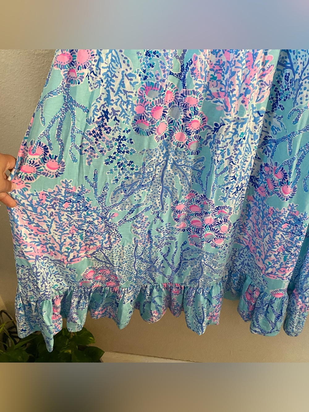Lilly Pulitzer Size 12 Vyra Midi Dress in Blue Ibiza Now You Sea Me - Picture 6 of 8